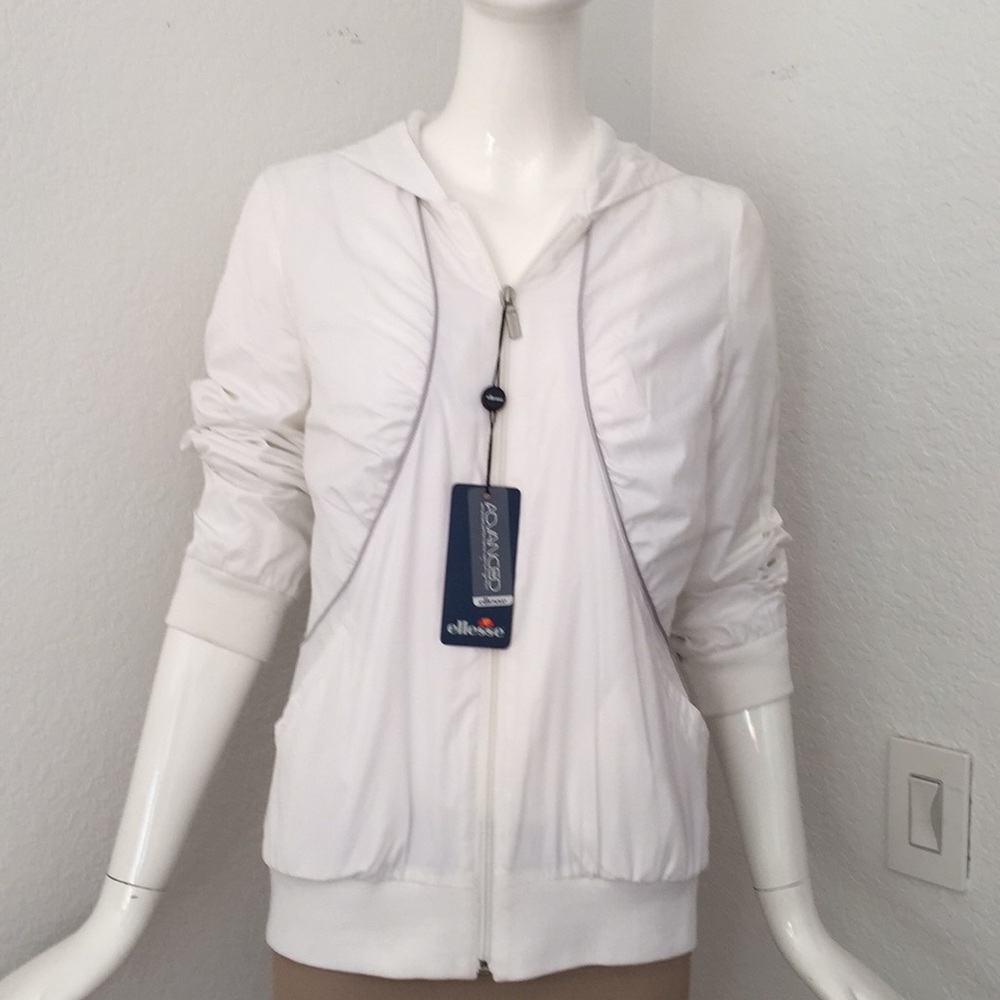 Ellesse white nylon jacket